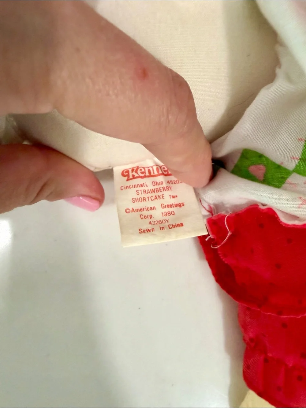 Vintage 1980 Strawberry Shortcake Plush Doll